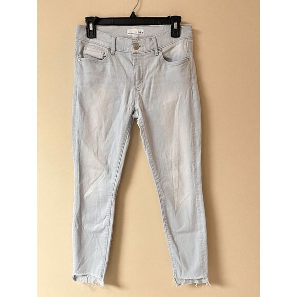 Ann Taylor Loft Womens Hi Rise Modern Skinny step Hem Jeans Light Wash Sz 27 - Picture 6 of 9